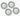Melamine Assorted Dinner Plates - Hydrangea